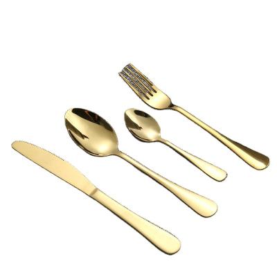 China Viable Lowest Price Luxury Hengyao Gold Cutlery Set Royal Stainless Steel for sale