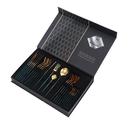 China New Sustainable Factory Supply Party Metal Golden Catering Cutlery Set Stainless Steel for sale