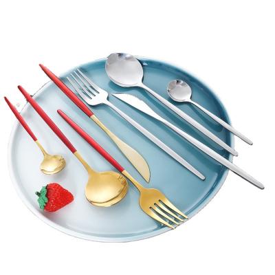 China Sustainable New Designed Contemporary 24 Pieces Stainless Steel Fancy Cutlery Set Deluxe for sale