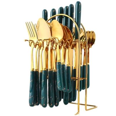 China China Sustainable Factory With Low Price Cutlery Set Stainless Steel Silver 24Pcs for sale