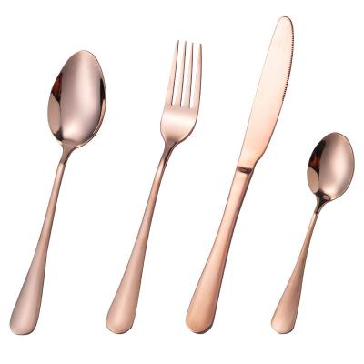 China Sustainable Picnic Cutlery Set Vending Stainless Steel Metal Tableware for sale