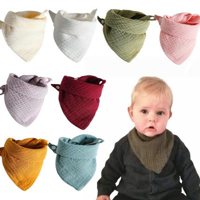 China Double Layer Washable 100% Cotton Feeding Infant Burp Clothes Baby Bibs For Toddler for sale