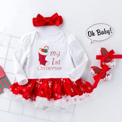 China Hot Sale Children's Christmas Tree Skirt Costume Christmas Baby Casual Clothes for sale