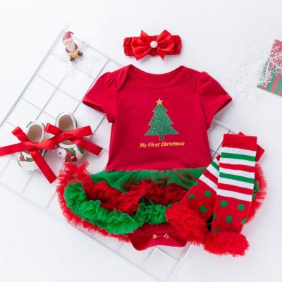 China New Baby Christmas Costume Cartoon Yarn Skirt Children's Casual Skirt Socks for sale