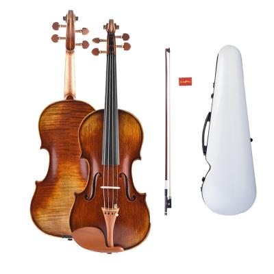 China NAOMI Pro Master Maestro Antonio Stradivari 1716 Flawless Copy Wooden Antique 4/4 Violin Concert Fiddle Full Size Full Size Violin Fiddle Kit Handmade SET for sale