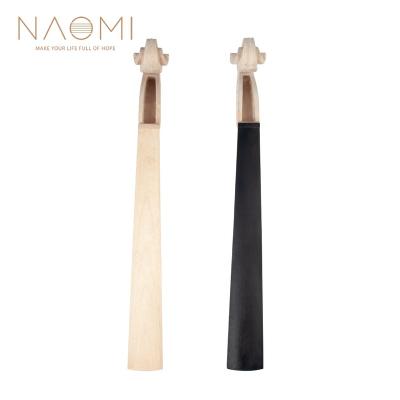 China NAOMI 2pcs 4/4 Violin Violin Neck Maple+ Ebony Fingerboard DIY Kit W/Carved Scroll OEM Violin Neck for sale