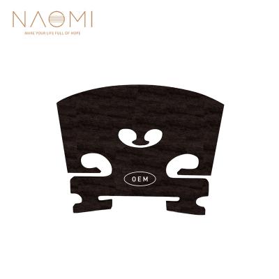 China NAOMI Violin Bridges Ebony Violin Parts for Violin for 4/4 3/4 1/2 1/4 1/8 Acoustic Violin for sale