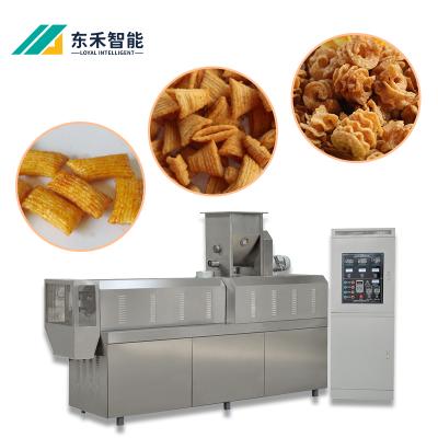 China Automatic Fried Corn Bugle Snacks Extruder Line Wheat Flour Snack Hotel Production Line for sale