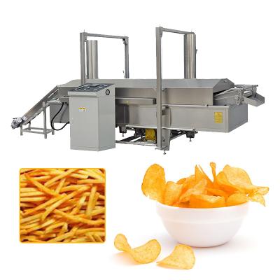 China Good Quality Industrial Continuous Frying Machine Food Processing Machine Snacks Making Potato Chips Deep Continuous Fryer Machine For Sale for sale