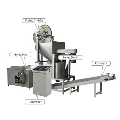 China food & Beverage Factory Best Price Automatic Batch Fryer Machine Snacks Batch Fryer Machinery Industrial Stirring Plant For Sale for sale