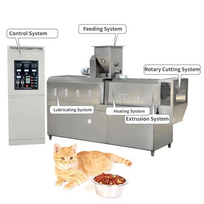 China Dog Cat Food Pellet Processing Line Full Automatic Pet Cat Food Extruder for sale