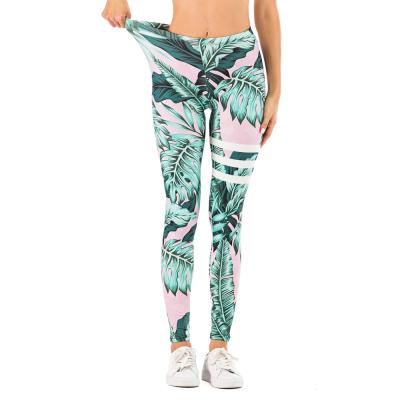 China Printed Yoga Pants Gym Yoga Pants Sports Waist Running Fitness Antibacterial Custom Women's Gaiters High for sale