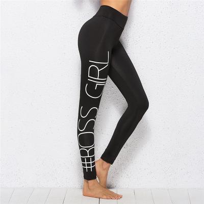 China Antibacterial Gaiters Workout Printing High Waist Push Up Leggings Fitness Elasticity Women Breathable Pants for sale