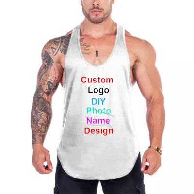 China QUICK DRY Design Customized Mesh Fitness Clothing Gym Stringer Tank Top Mens Bodybuilding Vest Workout Shirt Men for sale