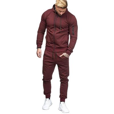 China Custom Slim Fit Breathable Sportswear Fitness Men Tracksuits Plain Sweat Suits Jogging Sweatpants And Hoodie Set Training for sale