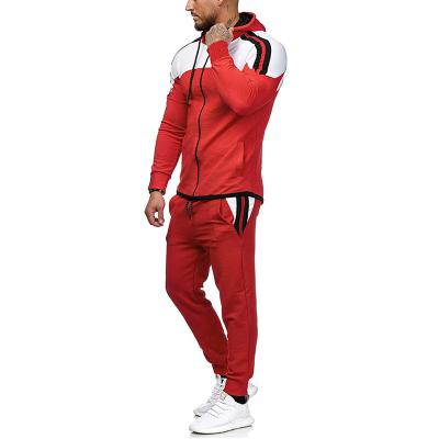 China Sweatsuit 2021 Autumn Breathable Man Gym Joggers Sweatshirts Suits Mens Zipper Hoodies Sweatpants Set Tracksuit Men Autumn for sale