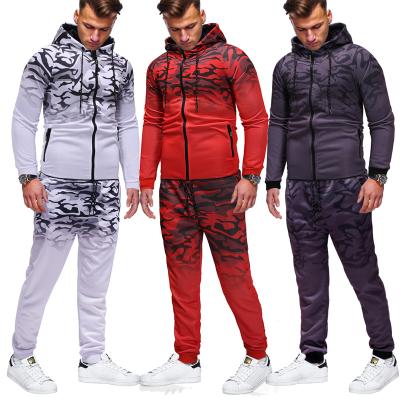 China 2021 Winter Autumn Hoodie Breathable Sweatshirt Jacket Joggers Sets Sweatpants Man Printing Tracksuit for sale