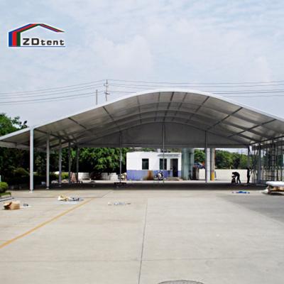 China Heavy Duty Industrial Warehouse Tent Workshop Storage Arcum Curve Tent Customized by Warehouse for sale