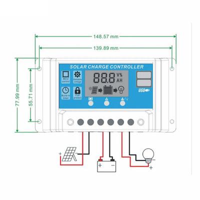 China Wholesale custom pwm charger controller solar charge controller 12v 24v 36v 48v 10a 20a 30a 50a 100a for sale