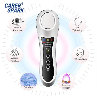 China High Quality Ice Press Anti-Puffiness Anti-Puffiness RF Vibration Wrinkle Removal Facial Ionic Deep Cleansing Machine For Face for sale