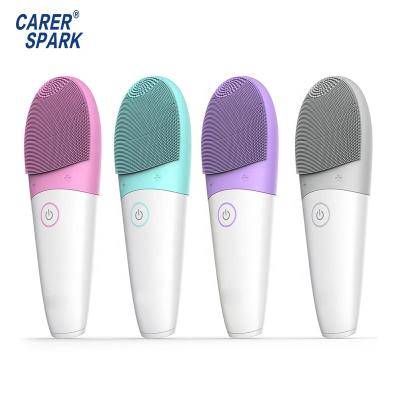 China Acne Treatment Sonic Skin Tightening Soft Warm Silicone Electric Waterproof Face Scrubber Brush for Men and Women Deep Cleansing for sale