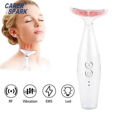 China Wrinkle Remover LED Therapy Radio Frequency EMS Neck Wrinkle Massager for Smoothing Skin and Reducing Neck Wrinkles for sale