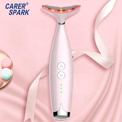 China High Quality Wrinkle Remover Skin Tightening Wrinkle Removal Vibration LED Therapy Radio Frequency EMS Neck Lift Device for Face and Neck for sale