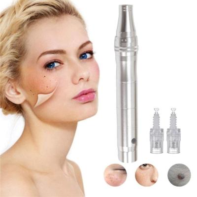 China Anti-puffiness Acne Scar Care Auto Derma Microneedle Nano Derma With Nano 36pin Micro Microneedling Pen Dermapen Teasing for sale