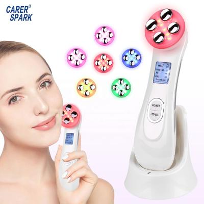 China Portable Led Anti-Puffiness Therapy Skin Care 5 in 1 Mesotherapy Electroporation RF EMS Facial Face Lifting Tighten Home Machine for sale