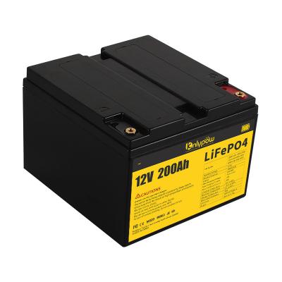 China Toys Built-in Bms Lithium Ion Battery 12v 200ah Lifepo4 for Solar Cart/Golf/RV/Marine Engine/Fishing for sale