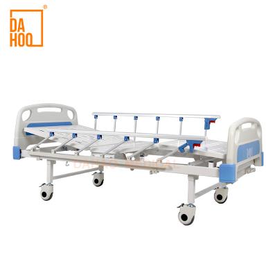 China Triple Function OEM Customized Bed Triple Function Adjustable Height Hospital Manual Hospital Bed for sale