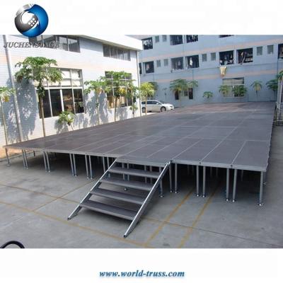 China Guangzhou Factory Cheap Aluminum Portable Stage Platform Outdoor Aluminum Concert Stage With Rails for sale