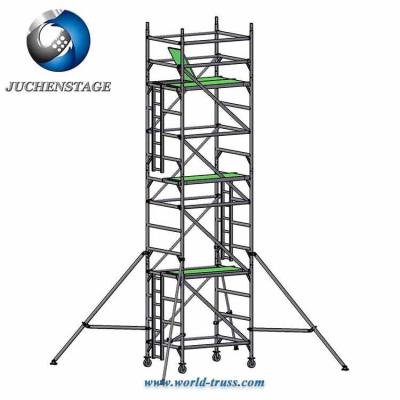 China Traditional High Grade Aluminum Mobile Scaffold , Aluminum Material Tower Scaffolding 6082-T6 Tower Scaffolding for sale