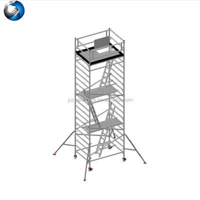 China Traditional silver color and 6082 aluminum material aluminum mobile scaffolding tower for sale