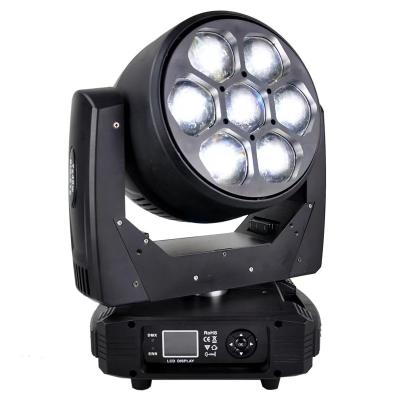 China Theme Park 7*40 RGBW 300W 4In1 Single Control Event Stage Wash Light DMX 7Pcs 40W Moving Head Zoom Led Wash Lights for sale