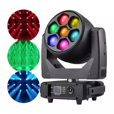 China Professional Theme Park Stage DJ Lighting 7x40w RGBW 4in1 300W Led Buzz Bee Eye Stage Beam Moving Head Light For DJ Disco for sale