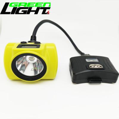 China Brightest Led Miners Headlamp 6.8Ah Li-ion Rechargeable 2.96W Semi-corded Cap Lamp for sale