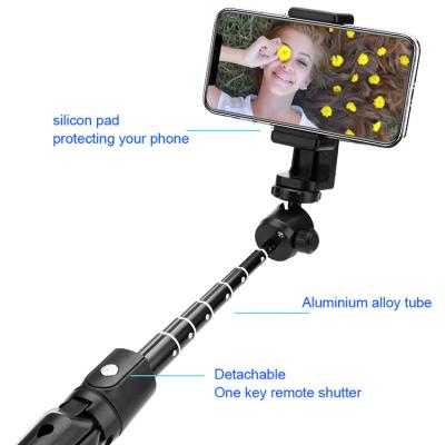 China Whlolesale K20 Multi-Function Mobile Phone Camera Monopod Selfie Stick Wireless Remote Tripod With Phone Holder 33*4*5cm for sale