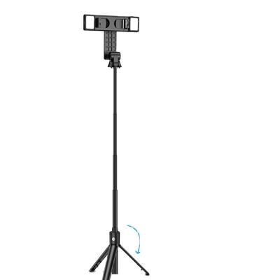 China With Hot Sale K22d Durable 360 ​​Degree Rotation Aluminum Alloy Mobile Phone Tripod Stand Selfie Stick Mirror With Dual Lamp for sale