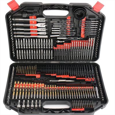 China Easy Carry 246 Pieces Hardware Tools Kit Drill Bits Tools Set For Wood Metal Concrete for sale