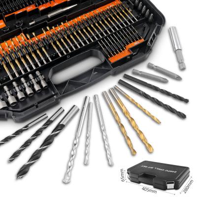 China Easy Carry 246 Pieces Drill Bits Tools Set For Wood Metal Concrete for sale