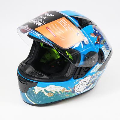 China Blue tooth Motorcycle Helmet ABS quality full face helmet safety face shield for sale