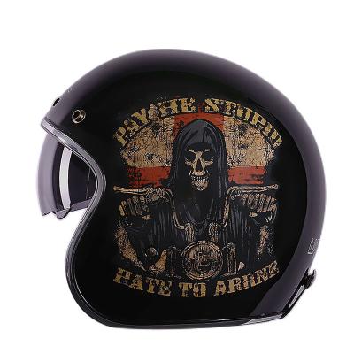 China Customized Motorcycle Retro Helmet Half Face Three-quarters Harley Motorcycle For Men and Women Four Seasons Universal for sale