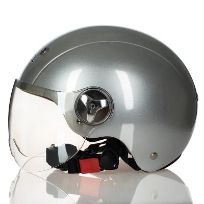 China Naked, Rose, DOT Approved Half Helmet for Motorcycle, Moped, Scooter and More (Matte Black/Silver, X-Small) for sale