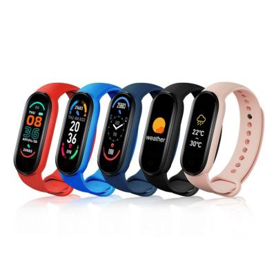 China English and Chinese M6 Smart Watch 0.96 Inch Color Screen Health Monitoring Message Reminder Smart Watch Smart Band for Men and Women for sale