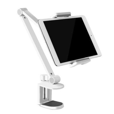 China Long Arm PORTABLE Tablet Stand Aluminum Alloy Rotating Adjustable Height Angle Bracket for Phone and Laptop for sale