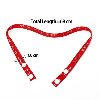 China Custom Printed Logo Face Cover Holder Adjustable Lanyards with Plastic Clip for sale