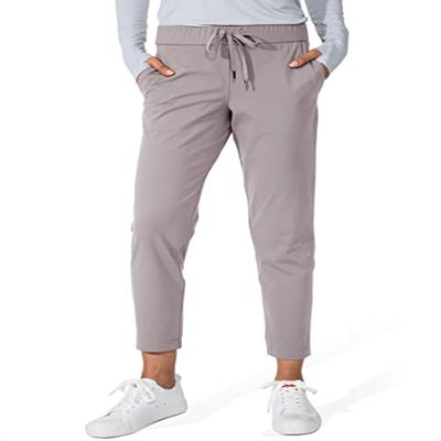 China Anti-wrinkle new arrivals women's casual golf lace-up sports cropped quick-drying pants women's golf pants for sale