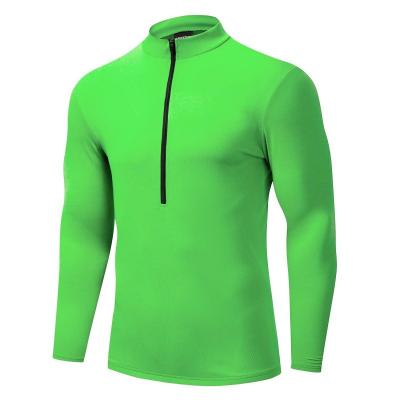 China QUICK DRY Mens Long Sleeve Cycling Jersey Bike Cycling Shirts With Half Front Zipper Cycling Wear for sale