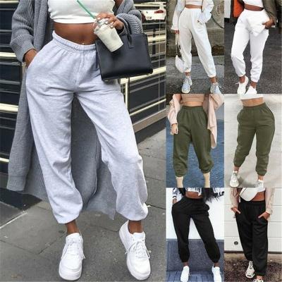 China 2021 Anti-Wrinkle High Waisted Pile Joggers Casual Loose Oversized Women Sweatpants for sale